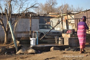 Homes made of tin, one right next to the other